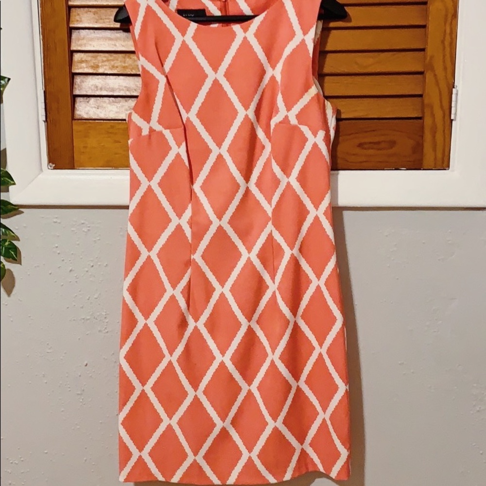 Coral & White | Midi | Dress | Size: 4